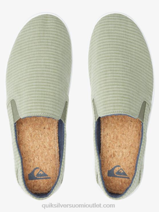 Quiksilver D6JJ1289 miehet vihreä 1 satamalaiturin slip-on kengät