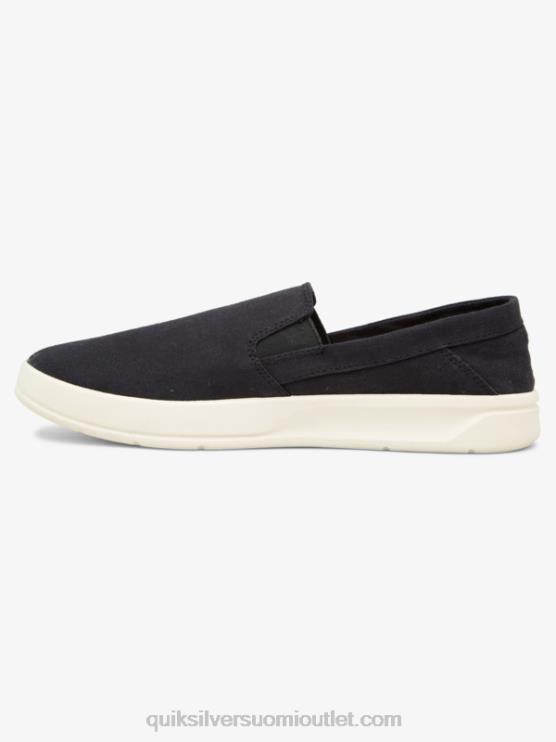 Quiksilver D6JJ1290 miehet musta valkoinen satamalaiturin slip-on kengät