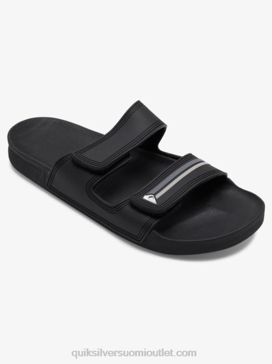 Quiksilver D6JJ1076 miehet musta/harmaa rivi kaksinkertaiset säädettävät sandaalit