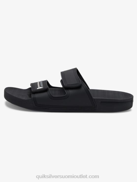 Quiksilver D6JJ1076 miehet musta/harmaa rivi kaksinkertaiset säädettävät sandaalit