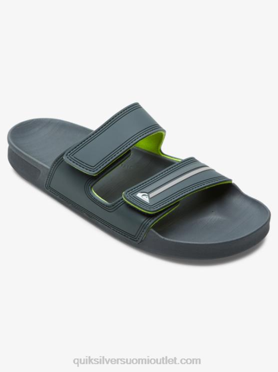 Quiksilver D6JJ1078 miehet harmaa/musta/vihreä rivi kaksinkertaiset säädettävät sandaalit