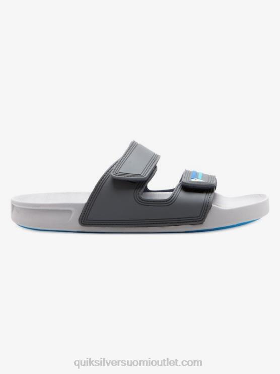 Quiksilver D6JJ1079 miehet harmaa/sininen rivi kaksinkertaiset säädettävät sandaalit