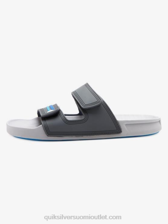 Quiksilver D6JJ1079 miehet harmaa/sininen rivi kaksinkertaiset säädettävät sandaalit