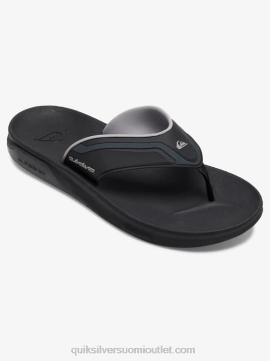 Quiksilver D6JJ1082 miehet musta/harmaa/ruskea matodiset palautussandaalit