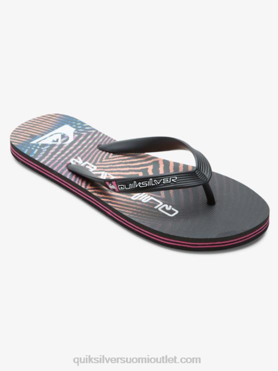 Quiksilver D6JJ1137 miehet musta/vaaleanpunainen molokai sanalohko varvastossut