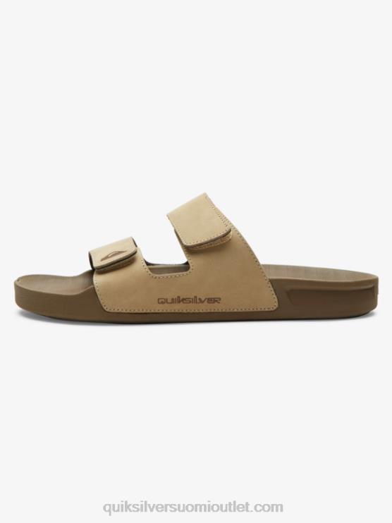 Quiksilver D6JJ1285 miehet rusketus 1 rivi nahka kaksinkertaisesti säädettävä sandaalit