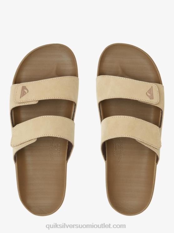Quiksilver D6JJ1285 miehet rusketus 1 rivi nahka kaksinkertaisesti säädettävä sandaalit