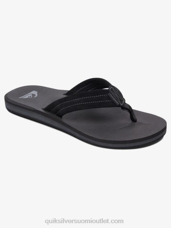 Quiksilver D6JJ1632 miehet kiinteä musta carver mokkanahkasandaalit