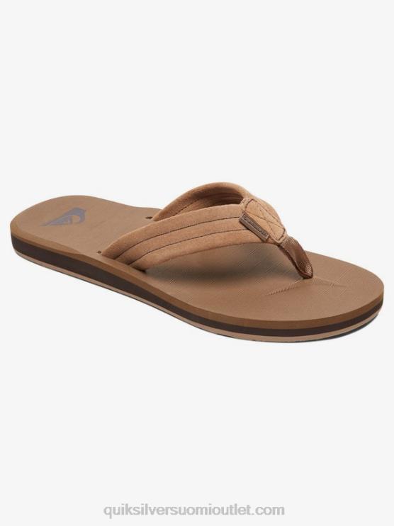 Quiksilver D6JJ1633 miehet rusketus - kiinteä carver mokkanahkasandaalit