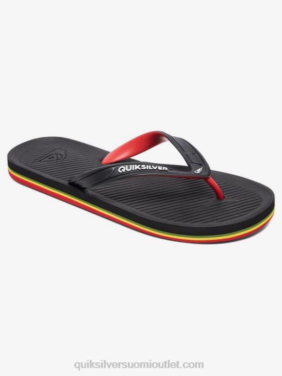 Quiksilver D6JJ1649 miehet musta/punainen/vihreä haleiwa varvastossut