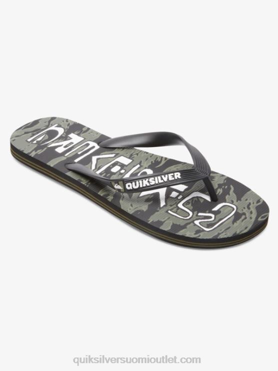 Quiksilver D6JJ1776 miehet musta/vihreä molokai acid drop varvastossut