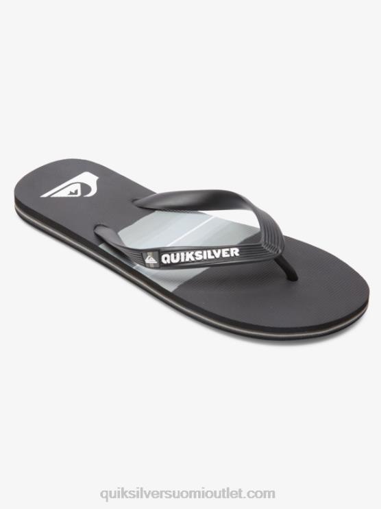 Quiksilver D6JJ1788 miehet musta/harmaa Molokai-hartsiväriset varvastossut