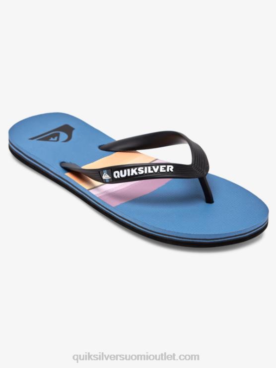 Quiksilver D6JJ1789 miehet musta/sininen/harmaa Molokai-hartsiväriset varvastossut