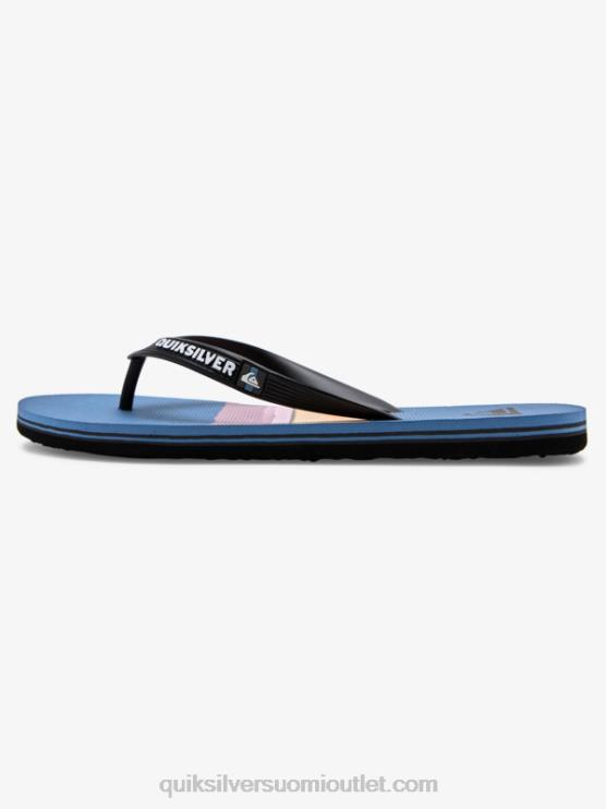 Quiksilver D6JJ1789 miehet musta/sininen/harmaa Molokai-hartsiväriset varvastossut