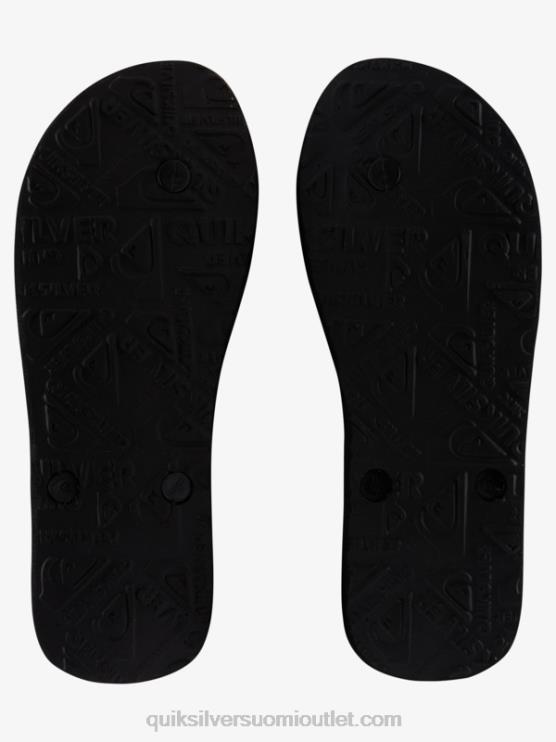 Quiksilver D6JJ1789 miehet musta/sininen/harmaa Molokai-hartsiväriset varvastossut