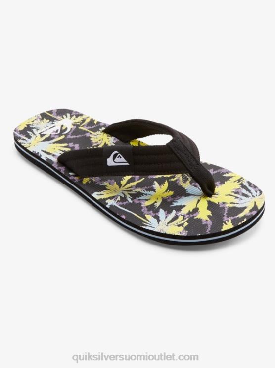 Quiksilver D6JJ1833 miehet musta/keltainen molokai layback sandaalit