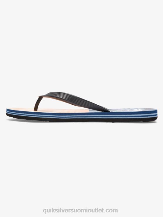 Quiksilver D6JJ1857 miehet musta/oranssi/vihreä molokai 5-o varvastossut