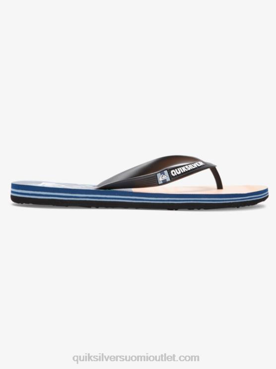 Quiksilver D6JJ1857 miehet musta/oranssi/vihreä molokai 5-o varvastossut