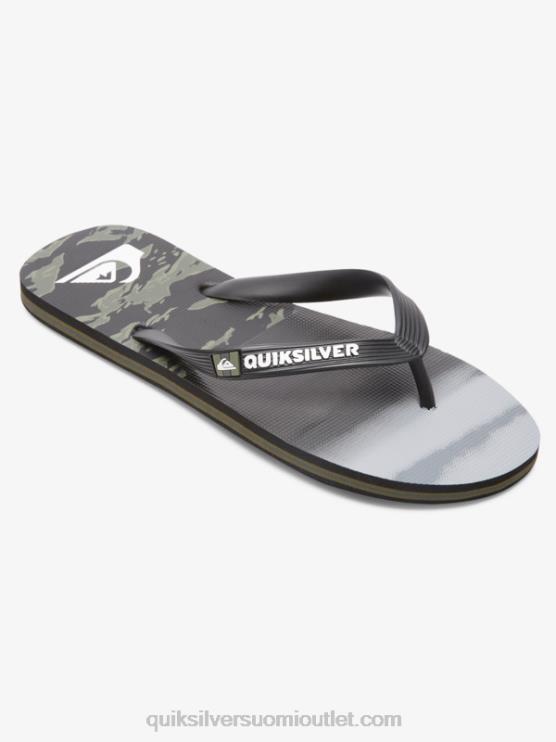 Quiksilver D6JJ1858 miehet musta/vihreä molokai 5-o varvastossut