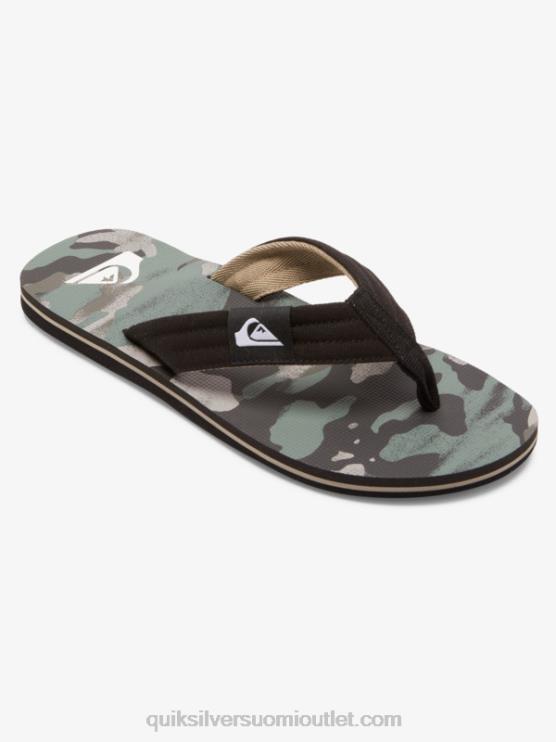 Quiksilver D6JJ491 miehet musta/vihreä molokai layback sandaalit