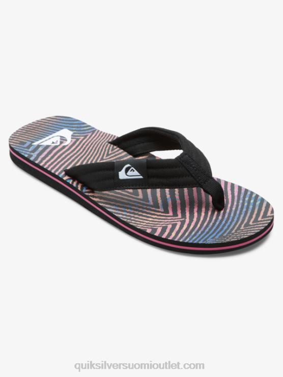 Quiksilver D6JJ502 miehet musta/oranssi/harmaa molokai layback sandaalit