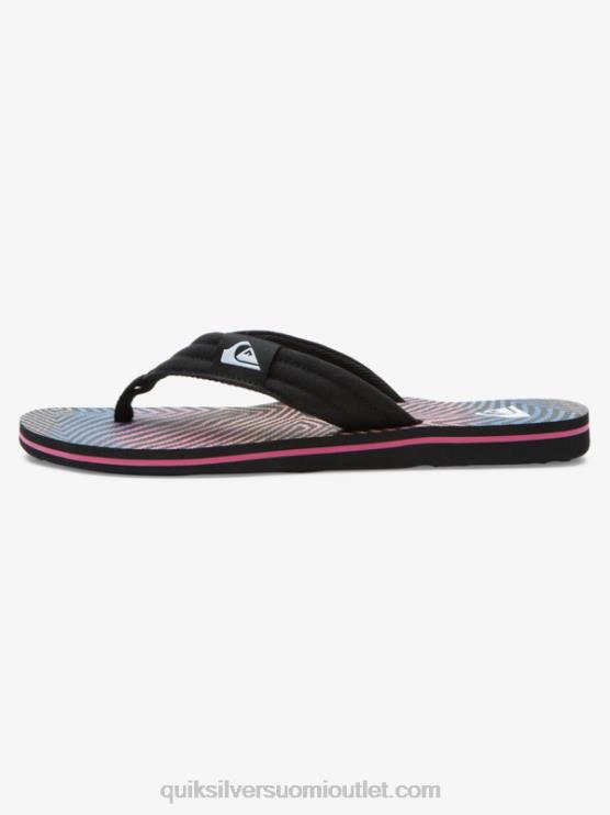 Quiksilver D6JJ502 miehet musta/oranssi/harmaa molokai layback sandaalit