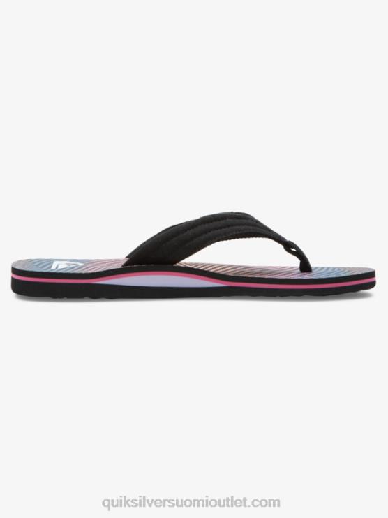 Quiksilver D6JJ502 miehet musta/oranssi/harmaa molokai layback sandaalit