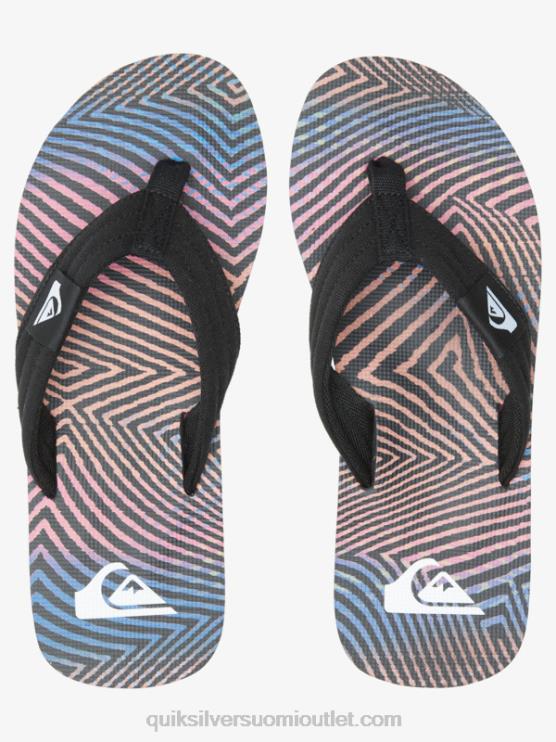 Quiksilver D6JJ502 miehet musta/oranssi/harmaa molokai layback sandaalit