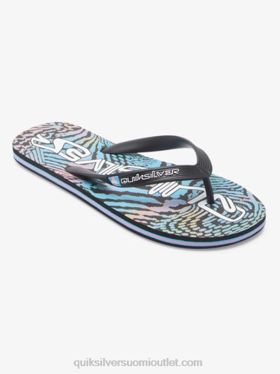 Quiksilver D6JJ514 miehet musta/pinkki/sininen molokai-taide varvastossut