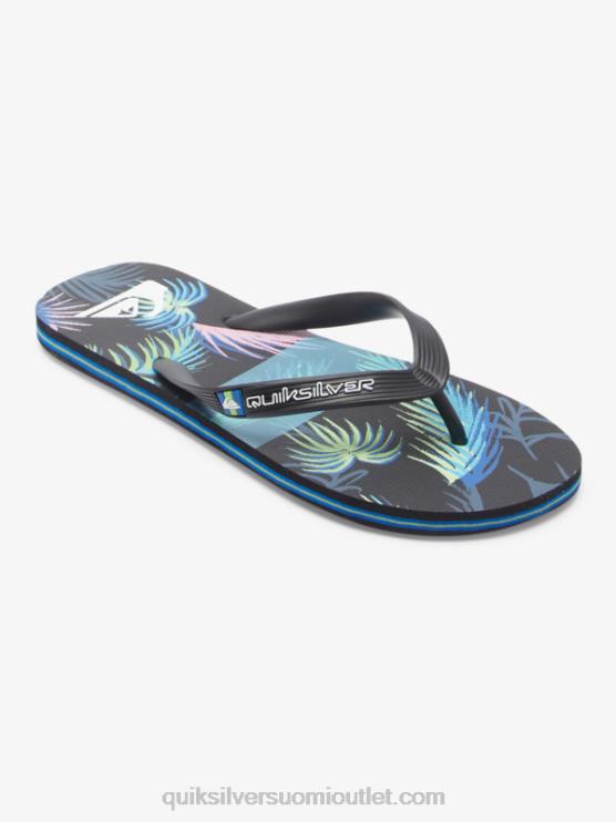 Quiksilver D6JJ517 miehet musta sininen molokai-taide varvastossut