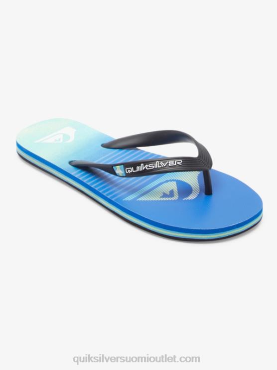 Quiksilver D6JJ518 miehet musta/vihreä/sininen molokai-taide varvastossut