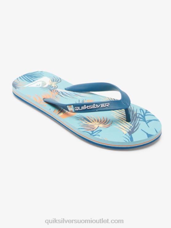 Quiksilver D6JJ519 miehet sininen/musta/keltainen molokai-taide varvastossut
