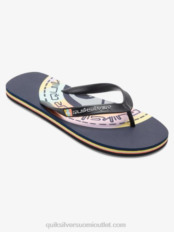 Quiksilver D6JJ523 miehet sininen/oranssi molokai-taide varvastossut