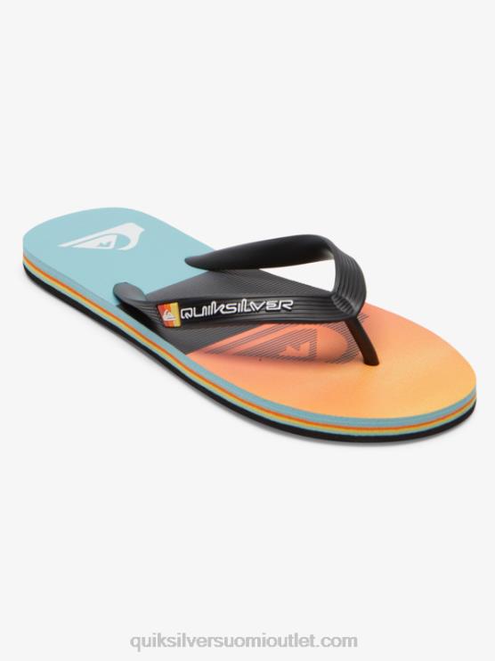 Quiksilver D6JJ568 miehet musta/oranssi molokai-paneeli varvastossut