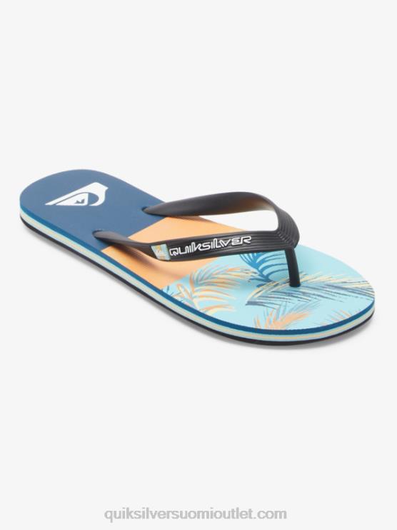 Quiksilver D6JJ569 miehet sininen/musta/keltainen molokai-paneeli varvastossut