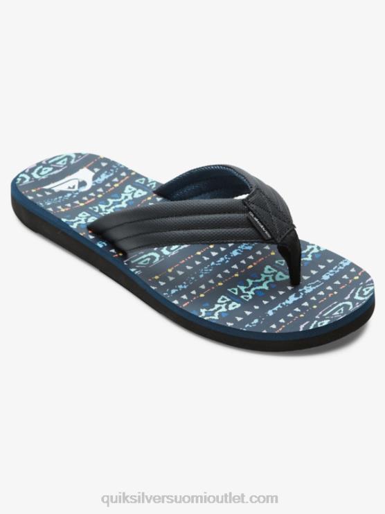 Quiksilver D6JJ616 miehet sininen musta carver print sandaalit