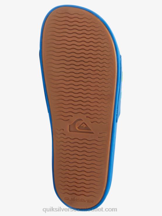 Quiksilver D6JJ685 miehet sininen 4 rivi sanamerkki liukusäädin sandaalit