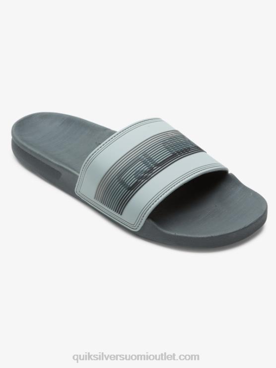 Quiksilver D6JJ687 miehet harmaa 1 rivi sanamerkki liukusäädin sandaalit
