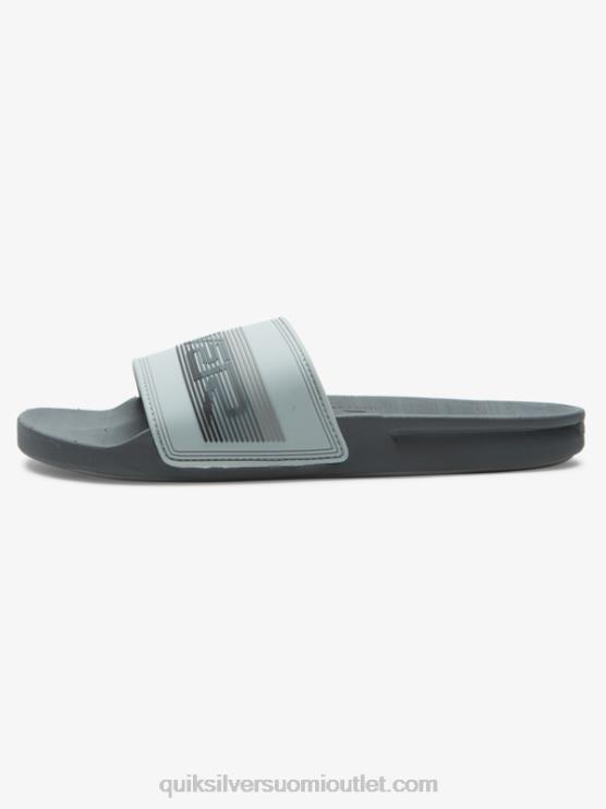 Quiksilver D6JJ687 miehet harmaa 1 rivi sanamerkki liukusäädin sandaalit