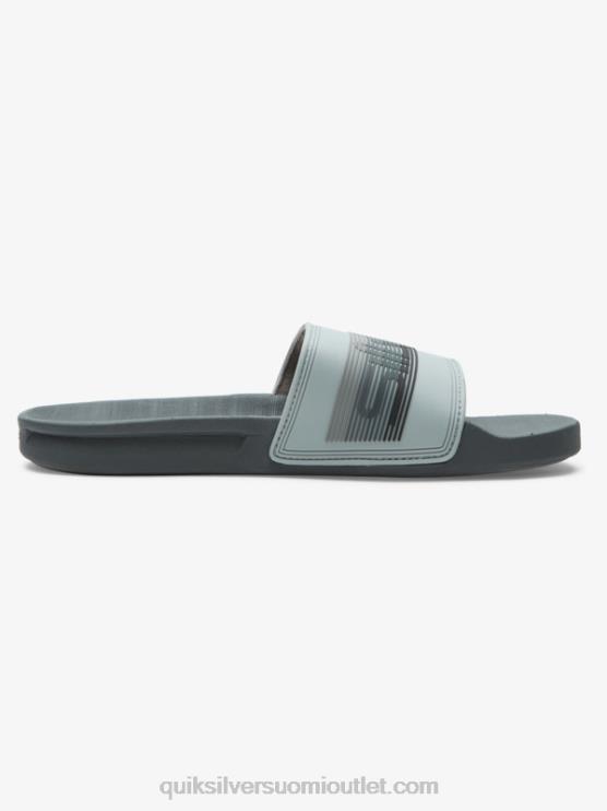 Quiksilver D6JJ687 miehet harmaa 1 rivi sanamerkki liukusäädin sandaalit