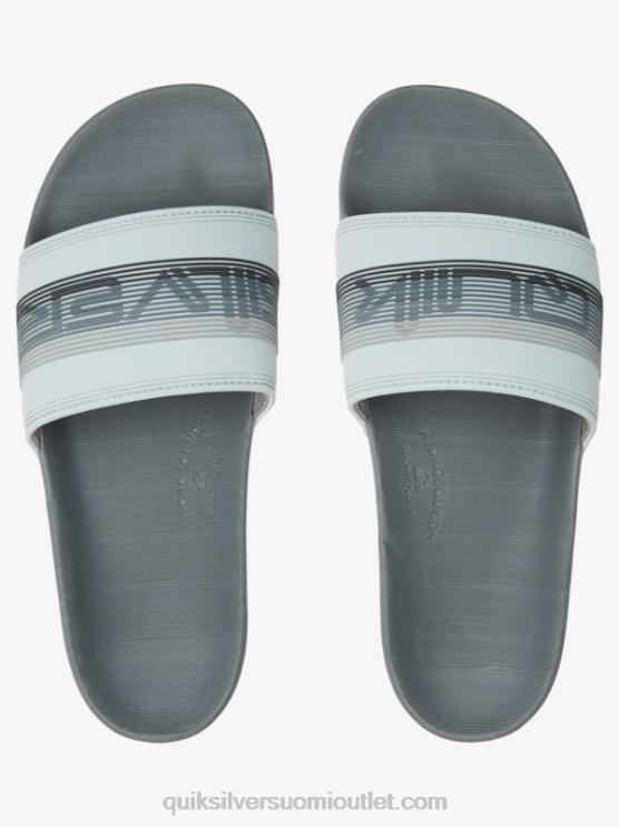 Quiksilver D6JJ687 miehet harmaa 1 rivi sanamerkki liukusäädin sandaalit