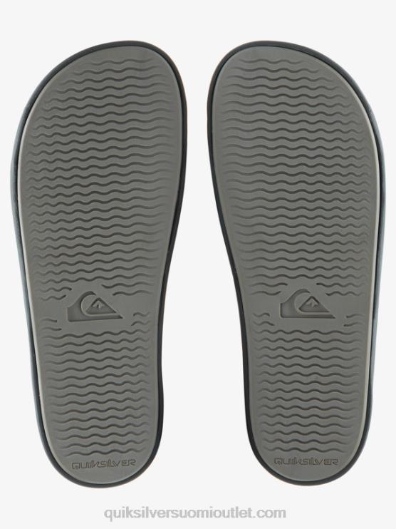 Quiksilver D6JJ687 miehet harmaa 1 rivi sanamerkki liukusäädin sandaalit