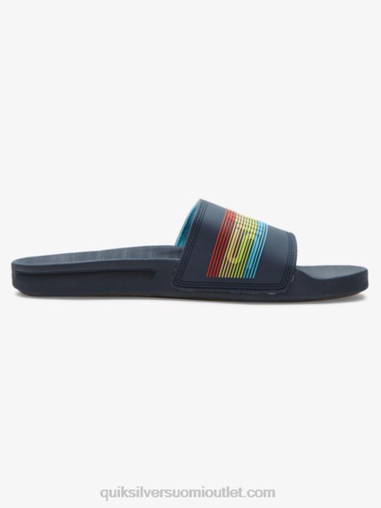 Quiksilver D6JJ688 miehet sininen 3 rivi sanamerkki liukusäädin sandaalit