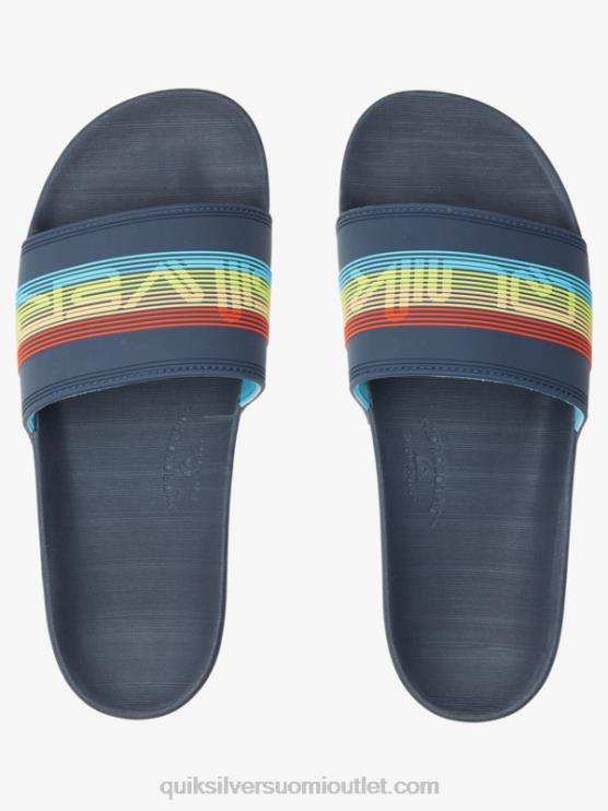 Quiksilver D6JJ688 miehet sininen 3 rivi sanamerkki liukusäädin sandaalit