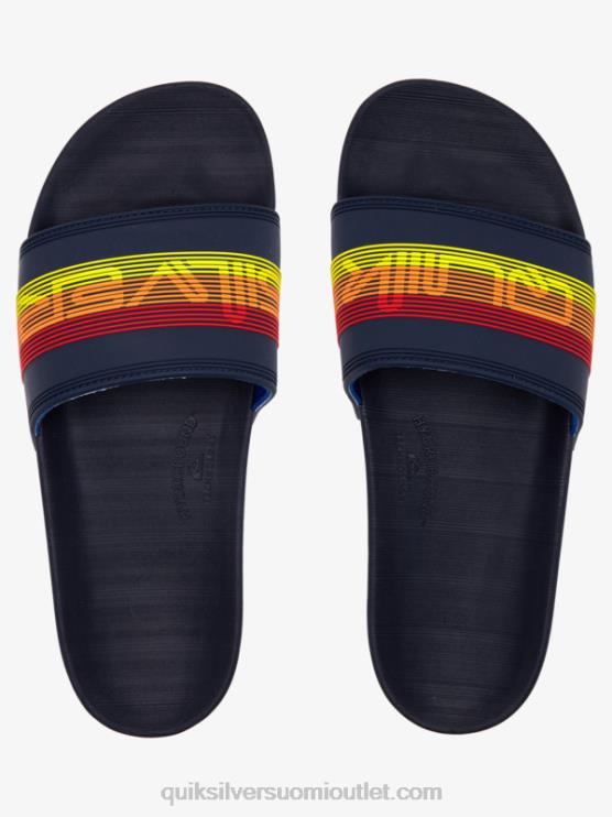 Quiksilver D6JJ691 miehet sininen 2 rivi sanamerkki liukusäädin sandaalit