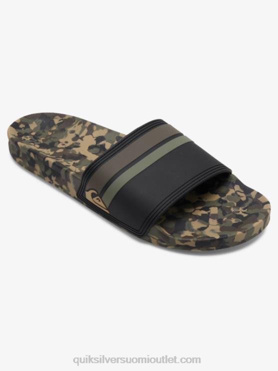Quiksilver D6JJ761 miehet vihreä 2 rivi slide slider sandaalit
