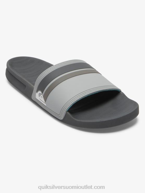 Quiksilver D6JJ762 miehet harmaa 2 rivi slide slider sandaalit
