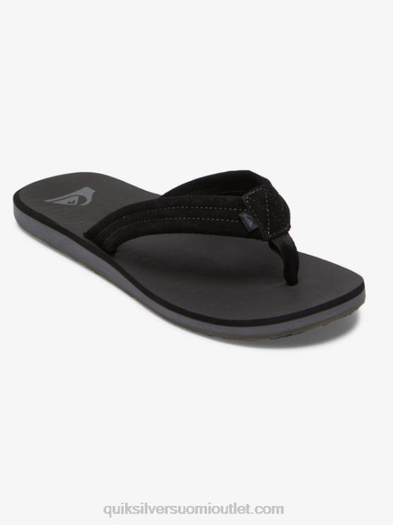 Quiksilver D6JJ879 miehet musta carver mokkanahkasandaalit