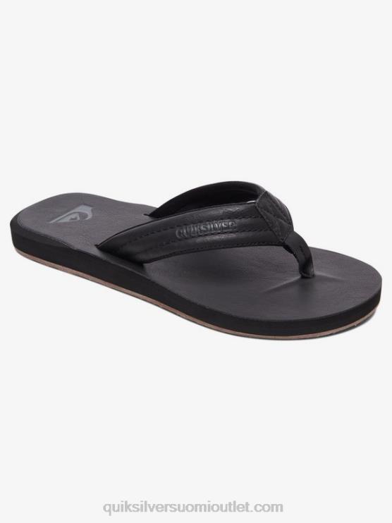 Quiksilver D6JJ913 miehet kiinteä musta carver nubukkisandaalit