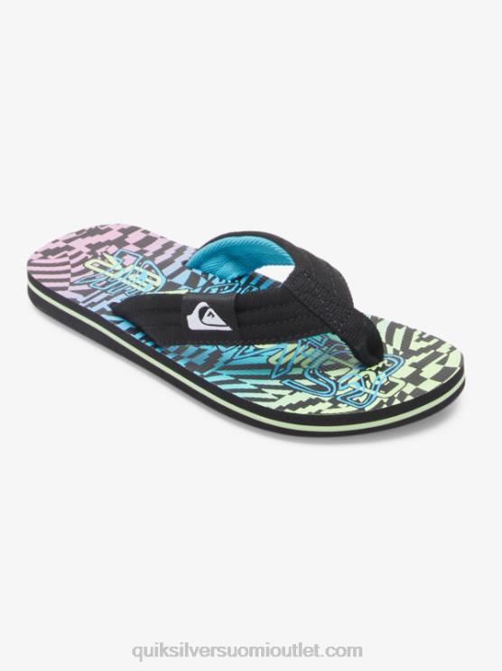 Quiksilver D6JJ1990 pojat musta/pinkki/sininen 8-16 molokai layback sandaalit